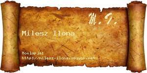 Milesz Ilona névjegykártya