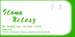 ilona milesz business card